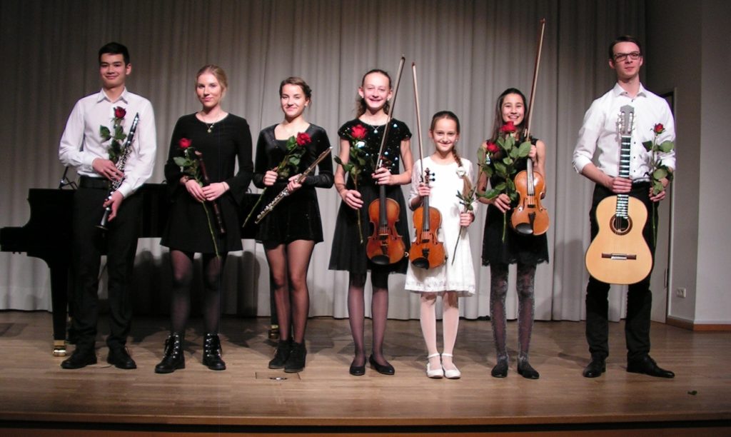 Großer Schlussapplaus beim letzten Konzert der Talentförderklasse im Künstlerhof.