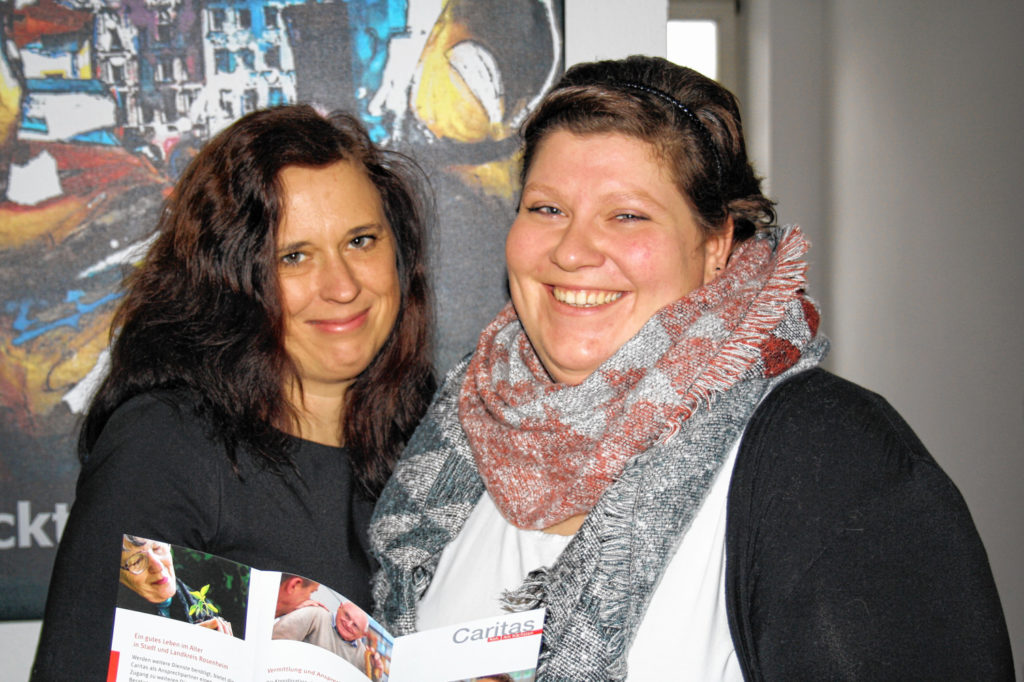 Sozialarbeiterin Martina Watzlaw, rechts, und Fachdienstleiterin Pia Tscherch. Foto: re