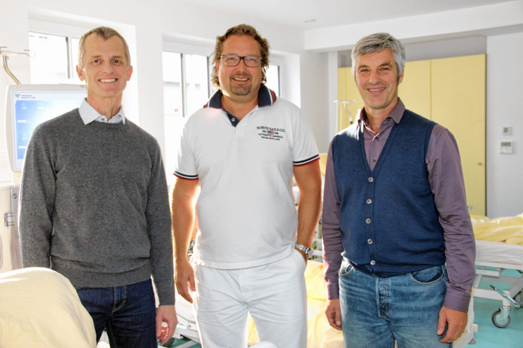 Chefarzt Priv.-Doz. Dr. Florian Eckel, Prof. Dr. Stephan Orth und Ärztlicher Leiter Dr. Guido Pfeiffer (von links).