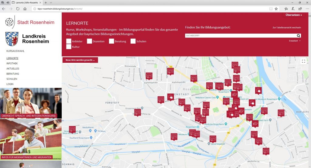 Unter www.rosenheim.bildungsportal-bayern.info präsentiert sich das Bildungsportal für Stadt und Landkreis Rosenheim in neuem Design.