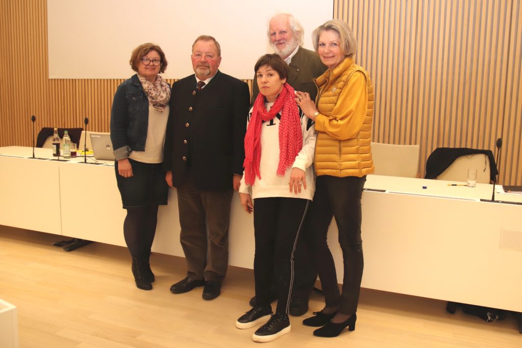 Gemeinsam für die Inklusion (von links): Irene Oberst, Josef Huber, Peter Veth, Christiane Grotz mit Tochter Katharina.