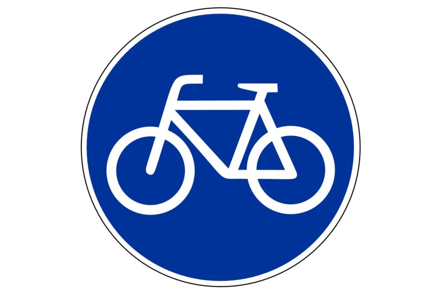 Das Schild weist auf einen ausgewiesenen Fahrradweg hin. Hier gilt für Radler und Pedelecs Benutzungspflicht.